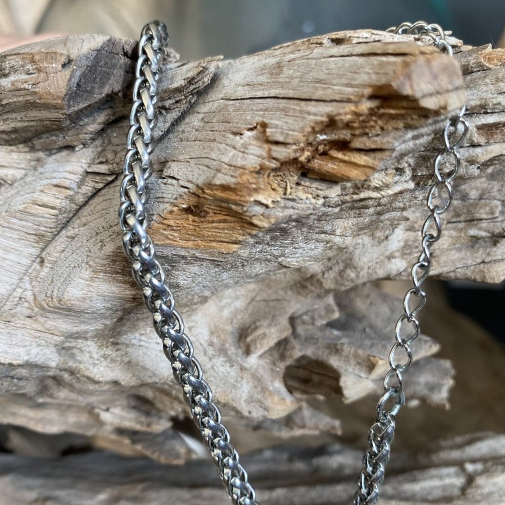 Blue Aqua Agate Stone Necklace - Picture 4 of 8